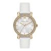 Michael Kors Women's Corey Three-hand White Leather Watch 38mm