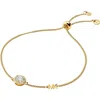 Michael Kors Sterling Silver Cubic Zirconia Slider Bracelet