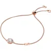 Michael Kors Women's Premium 14k Rose Goldplated Cubic Zirconia Halo Slider Bracelet
