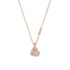 Michael Kors Sterling Silver Pave Heart Pendant Necklace