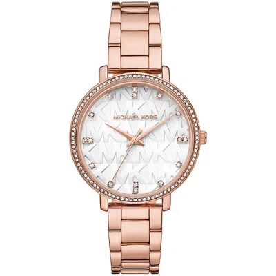 Michael Kors Women's Pyper Rose Goldtone Stainless Steel & Crystal Bracelet Watch