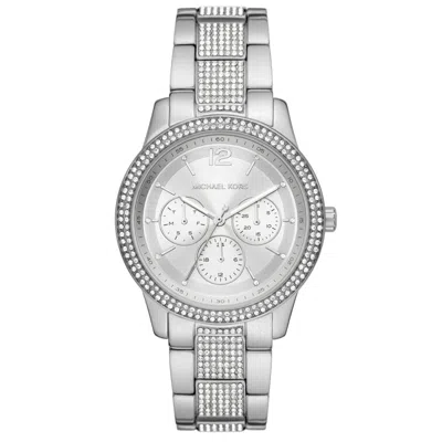 Michael Kors Women's Tibby Multifunction Silver-tone Stainless Steel Bracelet Strap Watch 40mm