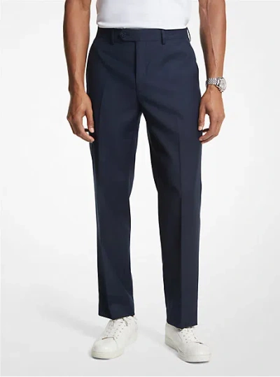 Michael Kors Modern-fit Wool Blend Suit Pants In Blue