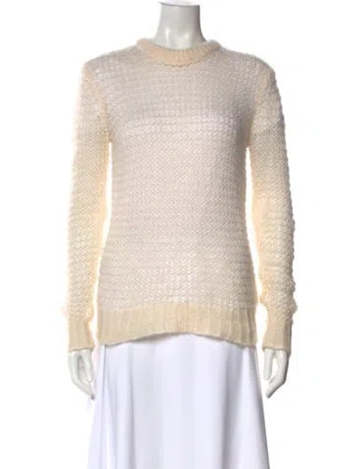 Pre-owned Michael Kors Mohair Crew Neck Sweater In Neutral