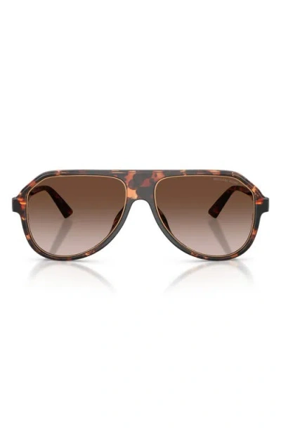 Michael Kors Molokai 59mm Gradient Pilot Sunglasses In Brown