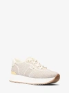 Michael Kors Monique Metallic Knit Trainer In Gold