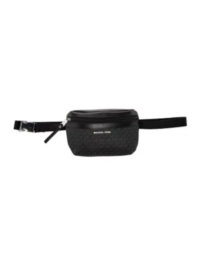 Pre-owned Michael Kors Monogram Belt Bag In Black