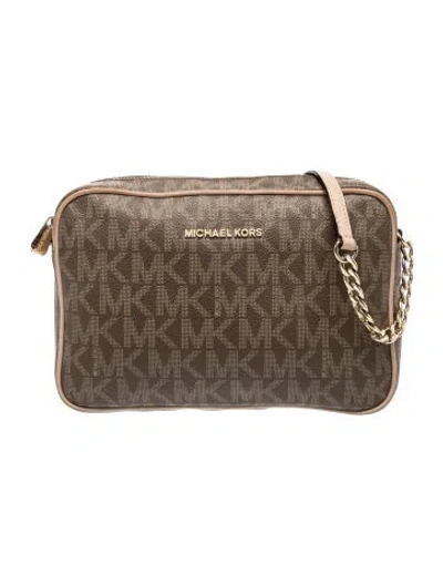 Pre-owned Michael Kors Monogram Belt Bag In Purple