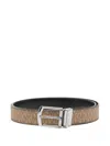 Michael Kors Monogram Belt In Neutrals