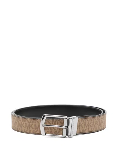 Michael Kors Monogram Belt In Neutrals