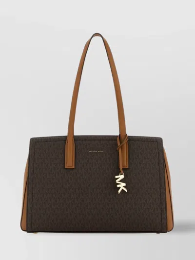 Michael Kors Monogram Canvas Shopping Bag With Double Handles