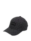 Michael Kors Monogram Cap In Black