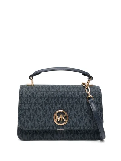 Michael Kors Monogram Crossbody Bag In Blue