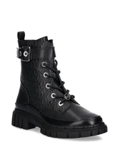 Michael Kors Kids' Monogram-embossed Buckle Boots In Multi