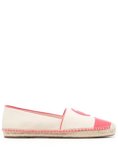 Michael Kors Monogram-embroidered Espadrilles In Nude