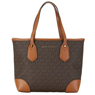 Michael Kors Monogram Eva Extra Small Handbag In Brown