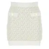 Michael Kors Monogram Jacquard Knitted Skirt In Beige