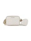 Michael Kors Monogram-jacquard Shoulder Bag In Brown