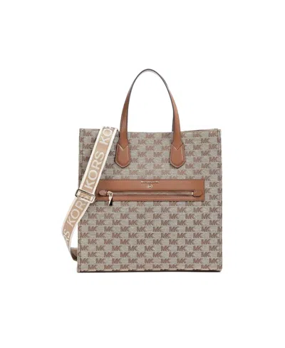 Michael Kors Monogram-jacquard Tote Bag In Multicolor