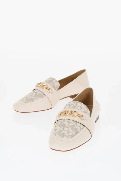 MICHAEL KORS MONOGRAM LEATHER LOAFERS