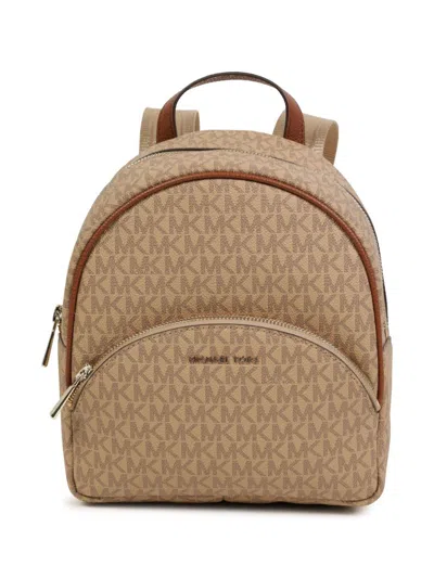 Michael Kors Kids' Monogram-pattern Backpack In Neutrals