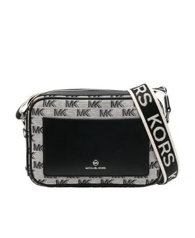 Michael Kors Monogram-pattern Cross Body Bag In Black