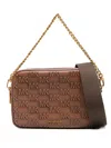 Michael Kors Monogram-pattern Crossbody Bag In Brown