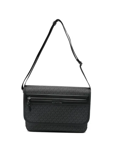 Michael Kors Monogram-pattern Laptop Bag In Black