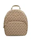 Michael Kors Monogram-pattern Print Backpack In Neutrals