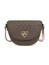 Michael Kors Monogram-pattern Shoulder Bag In Brown