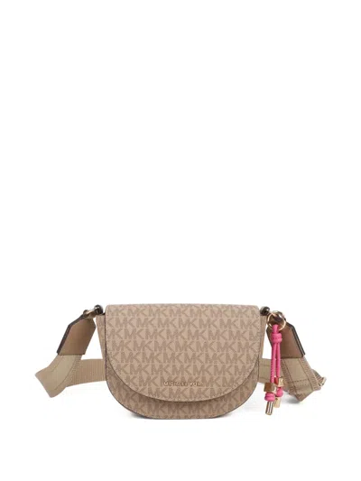 Michael Kors Kids' Monogram-pattern Shoulder Bag In Neutral