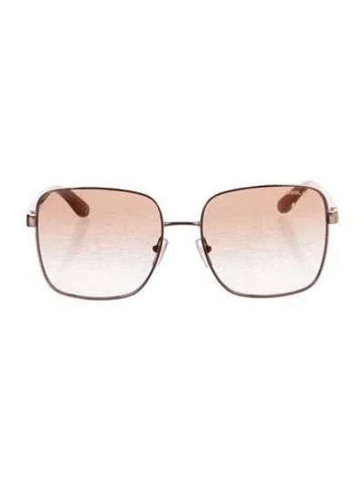 Pre-owned Michael Kors Monogram Pattern Square Sunglasses In Pink