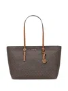 Michael Kors Monogram-pattern Tote Bag In Brown