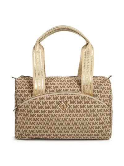 Michael Kors Kids' Monogram-pattern Tote Bag In Neutrals