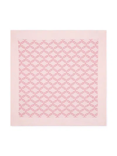 Michael Kors Monogram Patterned Blanket In Pink