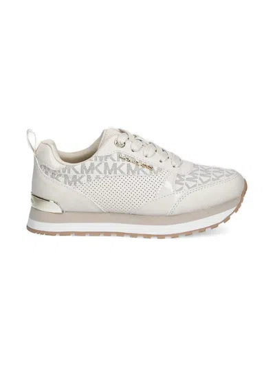 Michael Kors Kids' Monogram Perforated Sneakers In Neutral