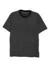 Michael Kors Monogram-print Cotton T-shirt In Black