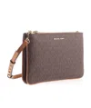 Michael Kors Monogram Print Crossbody Bag In Black