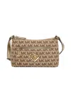 Michael Kors Monogram-print Shoulder Bag In Neutrals