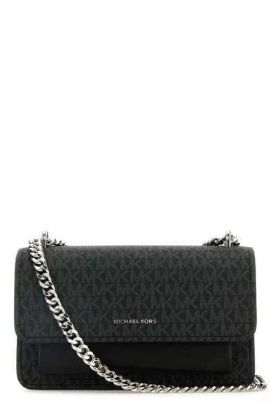 Michael Kors Coated Twill Small Cross-body Bag In Black