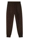 Michael Kors Monogram-printed Track Pants In Brown