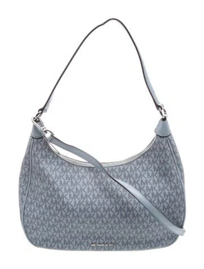 Pre-owned Michael Kors Monogram Shoulder Bag In Blue