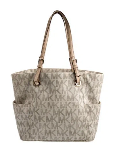 Pre-owned Michael Kors Monogram Shoulder Bag In Brown