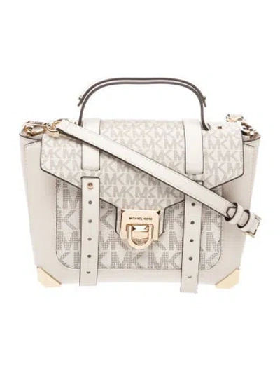 Pre-owned Michael Kors Monogram Top Handle Bag In Neutral