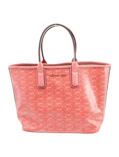 Pre-owned Michael Kors Monogram Top Handle Bag In Pink