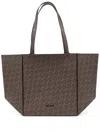 Michael Kors Monogram Tote Bag In Brown