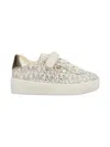 Michael Kors Monogram Velcro Sneakers In Neutral