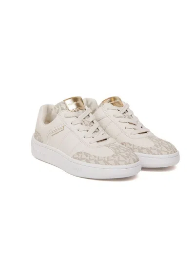 Michael Kors Monogram-canvas Low-top Sneaker In White