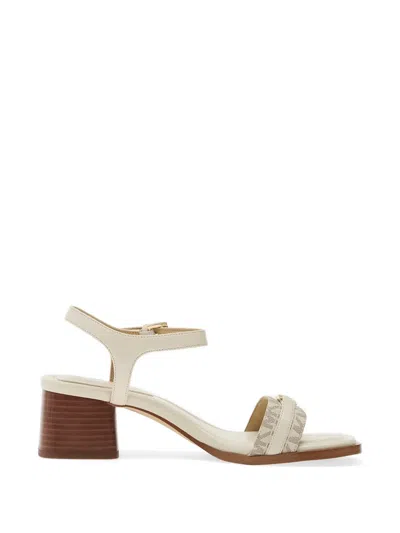 Michael Kors Monogram-pattern Buckle-fastening Sandals In Neutral