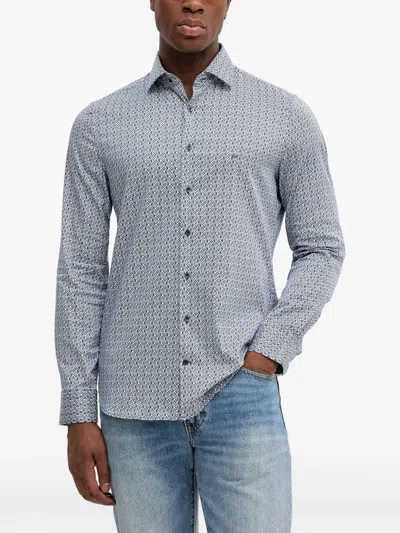 Michael Kors Monogram-print Long-sleeve Shirt In Animal Print